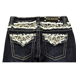 Rue 21 Jeans Womans Premiere Bling Back Pockets Size S / R4   JH1032